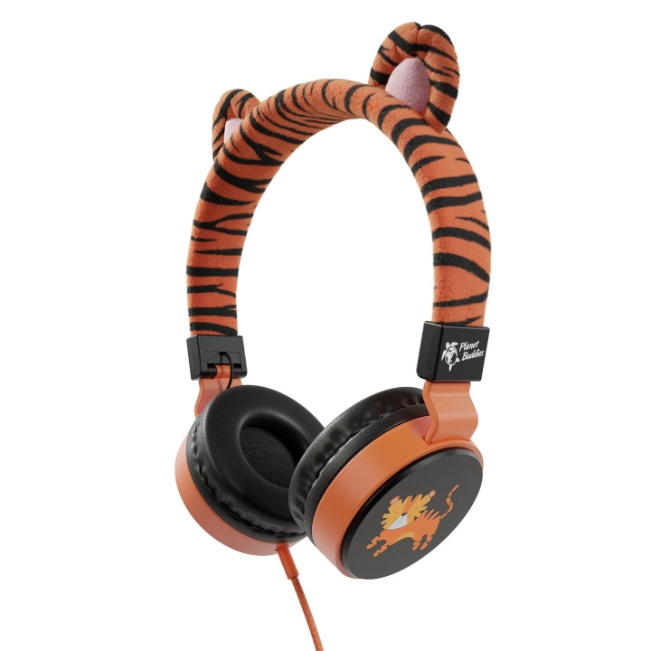 planetbuddies Tiger Furry Wired Headphones V2 i gruppen Elektronikk / Lyd & Bilde / Hodetelefoner & Tilbehør / Hodetelefoner hos TP E-commerce Nordic AB (C65318)