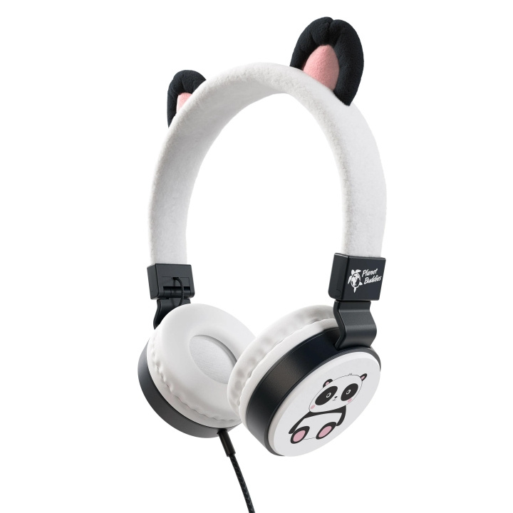 planetbuddies Panda Furry Wired Headphones V2 i gruppen Elektronikk / Lyd & Bilde / Hodetelefoner & Tilbehør / Hodetelefoner hos TP E-commerce Nordic AB (C65319)
