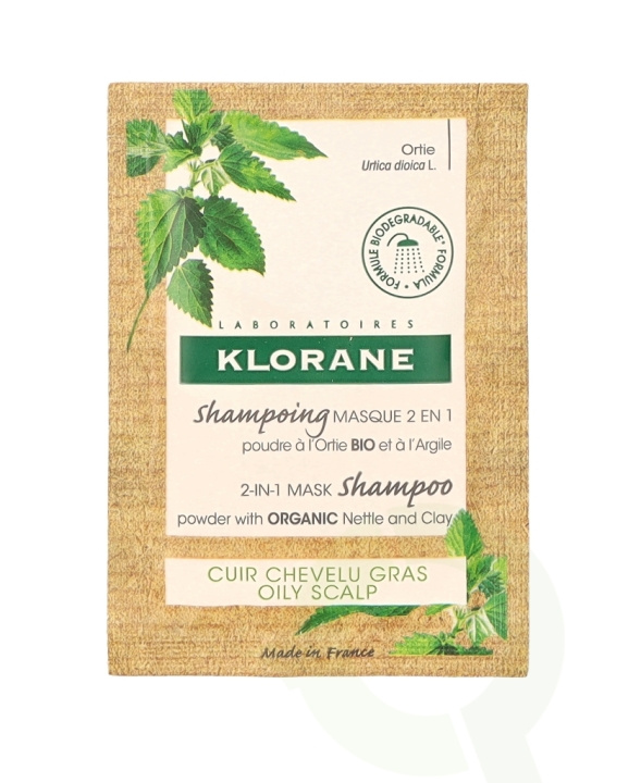 Klorane Nettle & Glay Powder Shampoo Mask 24 g 8 Pieces i gruppen HELSE OG SKJØNNHET / Hår & styling / Hårpleie / Sjampo hos TP E-commerce Nordic AB (C65524)