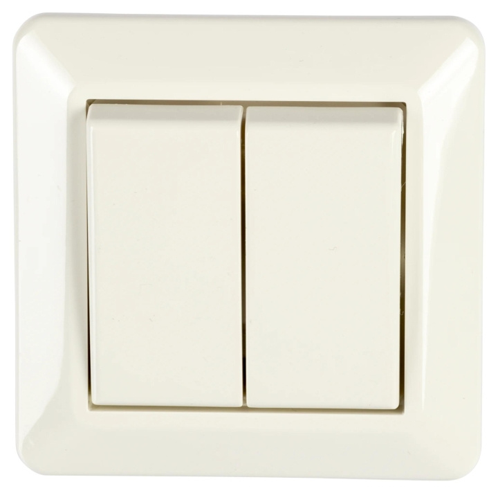 Nordic Quality ELKO 2 x 1 poll Installation switch 16A / 250V, IP20, Flush i gruppen HJEM, HUS OG HAGE / Smarthus / Smarthussystemer hos TP E-commerce Nordic AB (C65762)