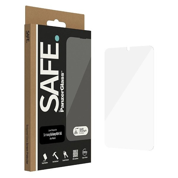 PanzerGlass PanzerGlass Samsung Galaxy A54 (5G) Safe By Ultra-Wide Fit skjermbeskyttelsesglass - etuivennlig - gullstyrke - gjennomsiktig i gruppen SMARTTELEFON & NETTBRETT / Mobilbeskyttelse / Samsung hos TP E-commerce Nordic AB (C65904)