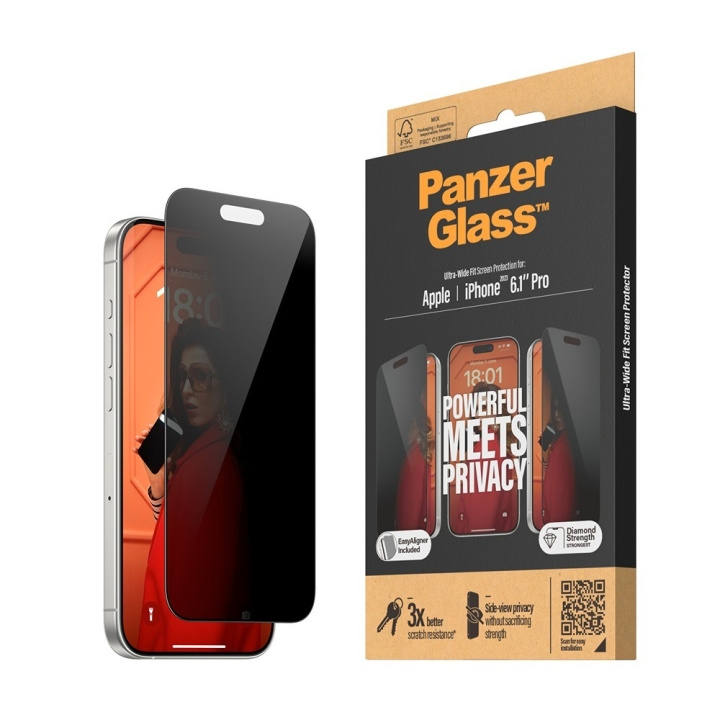 PanzerGlass Skjermbeskytter for personvern Apple iPhone 15 Pro | Ultra-Wide Fit i gruppen SMARTTELEFON & NETTBRETT / Mobilbeskyttelse / Apple / iPhone 15 hos TP E-commerce Nordic AB (C65911)