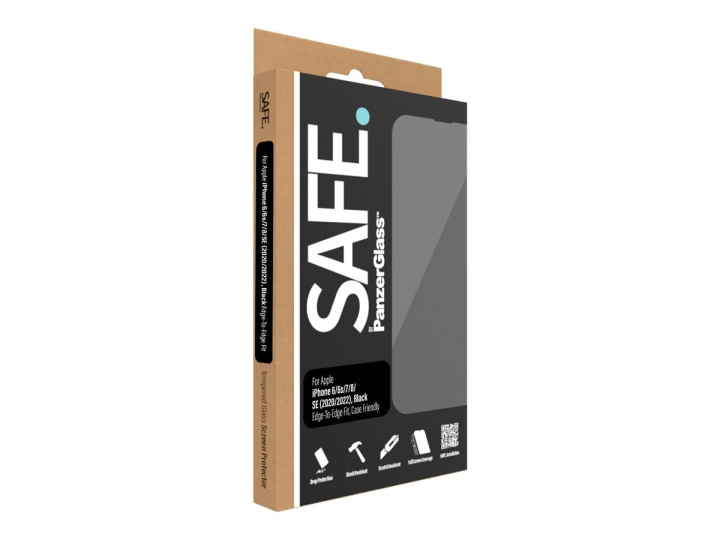PanzerGlass PanzerGlass SAFE. by Skjermbeskytter Svart Transparent Apple iPhone 6, 6s, 7, 8 (4,7 tommer), SE (2. generasjon), SE (3. generasjon) i gruppen SMARTTELEFON & NETTBRETT / Mobilbeskyttelse / Apple / iPhone 6/6S hos TP E-commerce Nordic AB (C65918)