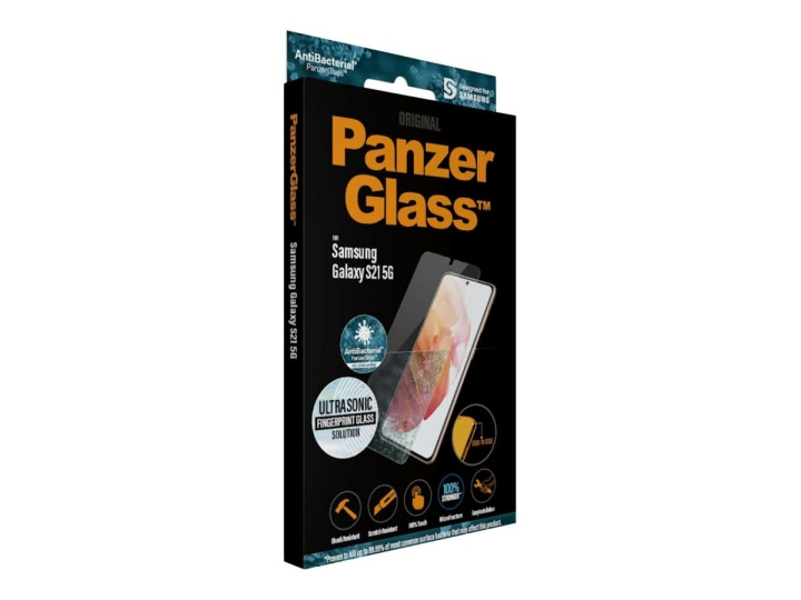 PanzerGlass skjermbeskytter gjennomsiktig Samsung Galaxy S21 5G i gruppen SMARTTELEFON & NETTBRETT / Mobilbeskyttelse / Samsung hos TP E-commerce Nordic AB (C65922)