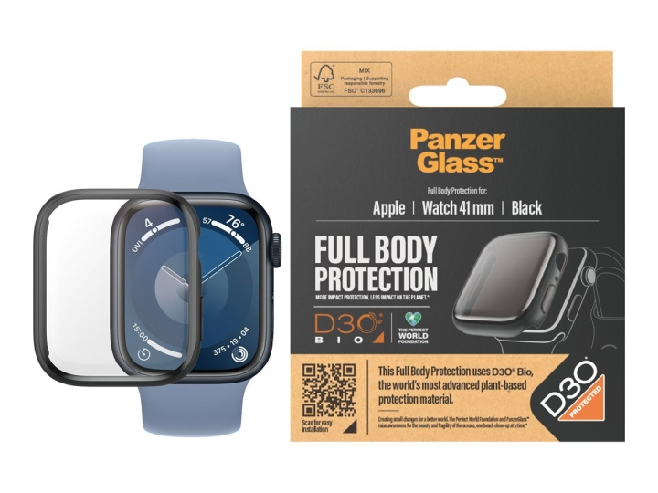 PanzerGlass Skærmbeskytter Smart watch Sort Transparent D3O Bio Hærdet glas Polykarbonat Polyetylen tereftalat (PET) i gruppen SPORT, FRITID & HOBBY / Smartwatch og Aktivitetsmålere / Smartwatches hos TP E-commerce Nordic AB (C65936)