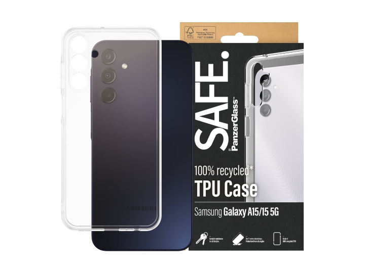 PanzerGlass SAFE. by PanzerGlass Beskyttelsesdeksel Transparent Samsung Galaxy A15, A15 5G i gruppen SMARTTELEFON & NETTBRETT / Mobilbeskyttelse / Samsung hos TP E-commerce Nordic AB (C65948)