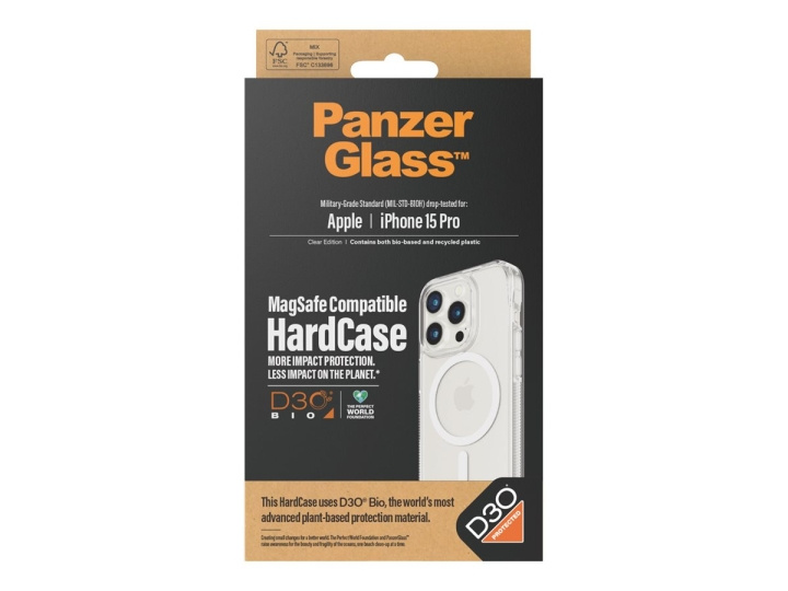 PanzerGlass HardCase beskyttelsesveske Clear Apple iPhone 15 Pro i gruppen SMARTTELEFON & NETTBRETT / Mobilbeskyttelse / Apple / iPhone 15 hos TP E-commerce Nordic AB (C65958)