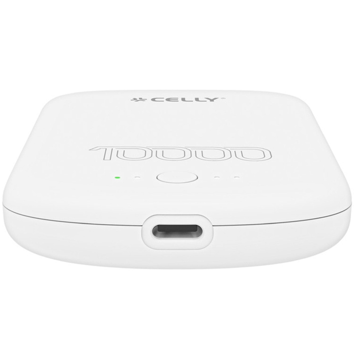Celly MAGPB10000PRO PowerBank 10W MagSafe trådløs lading 10.000 mAh hvit i gruppen SMARTTELEFON & NETTBRETT / Ladere og Kabler / Powerbanks hos TP E-commerce Nordic AB (C65980)