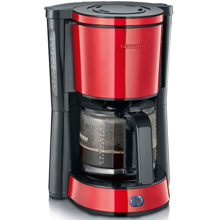 Severin Kaffetrakter 10 kopper 1000W Chilli rød KA4817 i gruppen HJEM, HUS OG HAGE / Husholdningsapparater / Kaffe og espresso / Kaffetraktere hos TP E-commerce Nordic AB (C66001)
