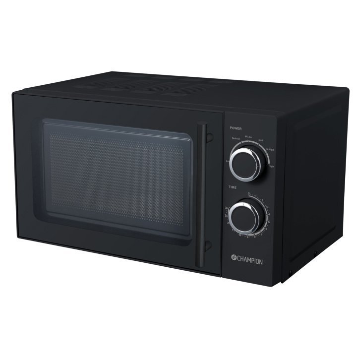Champion Mikrobølgeovn 20L 700W MW211 Svart i gruppen HJEM, HUS OG HAGE / Husholdningsapparater / Mikrobølgeovner hos TP E-commerce Nordic AB (C66012)
