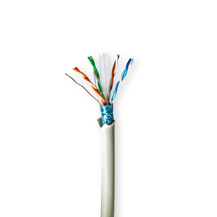 Nedis Nettverkskabelen Roll | CAT6 | Strandet | F/UTP | Bare kobber | 100.0 m | Innendørs | Rund | LSZH | Grå | Gaveeske i gruppen Datautstyr / Kabler og adaptere / Nettverk / Cat6 hos TP E-commerce Nordic AB (C66033)