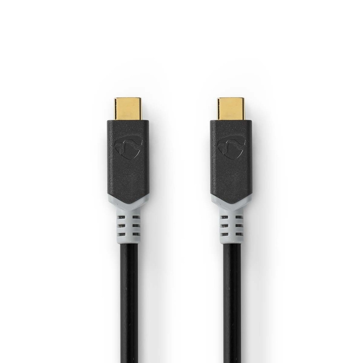 Nedis USB-kabel | USB 3.2 Gen 2x2 | USB-C™ Hann | USB-C™ Hann | 100 W | 4K@60Hz | 20 Gbps | Gull belagt | 1.00 m | Rund | PVC | Antrasitt | Vindus boks i gruppen Datautstyr / Kabler og adaptere / USB / USB-C hos TP E-commerce Nordic AB (C66069)