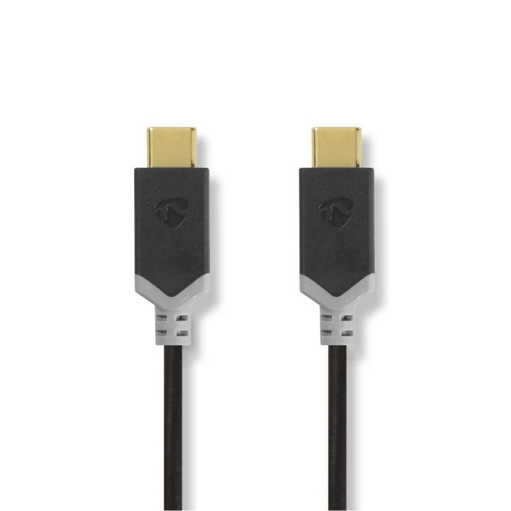 Nedis USB-kabel | USB 3.2 Gen 1 | USB-C™ Hann | USB-C™ Hann | 60 W | 4K@60Hz | 5 Gbps | Gull belagt | 2.00 m | Rund | PVC | Sort | Boks i gruppen Datautstyr / Kabler og adaptere / USB / USB-C hos TP E-commerce Nordic AB (C66071)