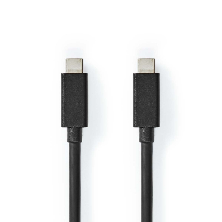 Nedis USB-kabel | USB 3.2 Gen 2 | USB-C™ Hann | USB-C™ Hann | 100 W | 4K@60Hz | 20 Gbps | Nikkel belagt | 1.00 m | Rund | PVC | Sort | Boks i gruppen Datautstyr / Kabler og adaptere / USB / USB-C hos TP E-commerce Nordic AB (C66103)