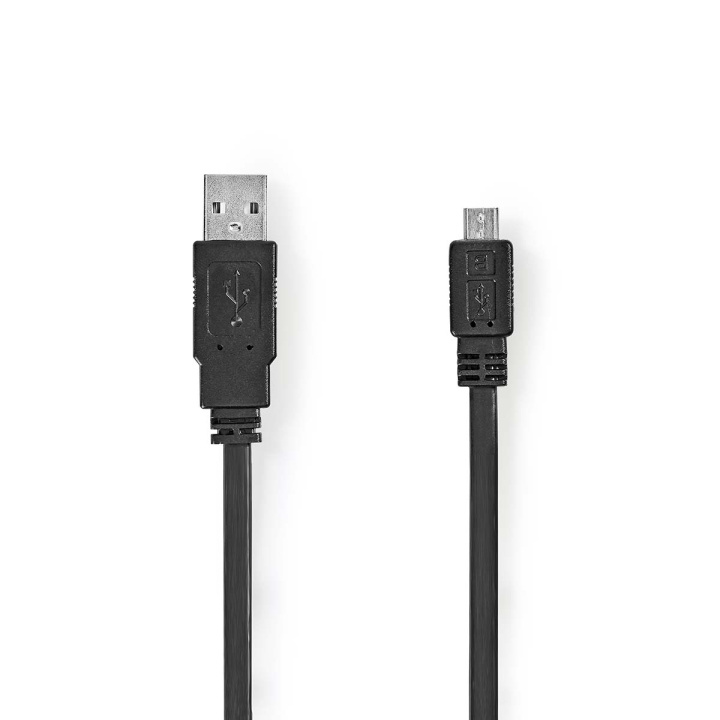 Nedis USB-kabel | USB 2.0 | USB-A Han | USB Micro-B Han | 480 Mbps | Nikkel belagt | 1.00 m | Flatt | PVC | Sort | Plastpose i gruppen SMARTTELEFON & NETTBRETT / Ladere og Kabler / Kabler / Kabler microUSB hos TP E-commerce Nordic AB (C66153)