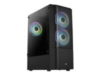 Aerocool Quantum Mesh Tower ATX uten strømforsyning Svart i gruppen Datautstyr / PC-Komponenter / Chassis hos TP E-commerce Nordic AB (C66478)