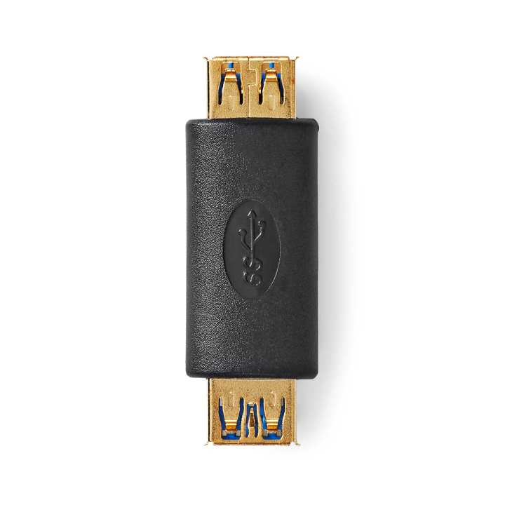 Nedis USB-A Adapter | USB 3.2 Gen 1 | USB-A Hun | USB-A Hun | 5 Gbps | Rund | Gull belagt | Antrasitt | Boks i gruppen Datautstyr / Kabler og adaptere / USB / USB-A / Adaptere hos TP E-commerce Nordic AB (C66633)