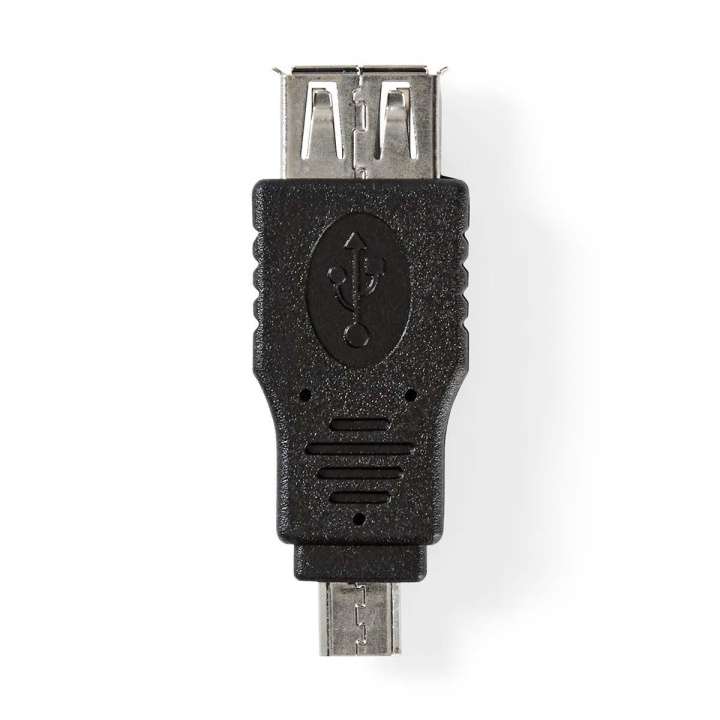 Nedis USB Mikro-B Adapter | USB 2.0 | USB Micro-B Han | USB-A Hun | 480 Mbps | Nikkel belagt | PVC | Sort | Blister i gruppen Datautstyr / Kabler og adaptere / USB / USB-A / Adaptere hos TP E-commerce Nordic AB (C66646)