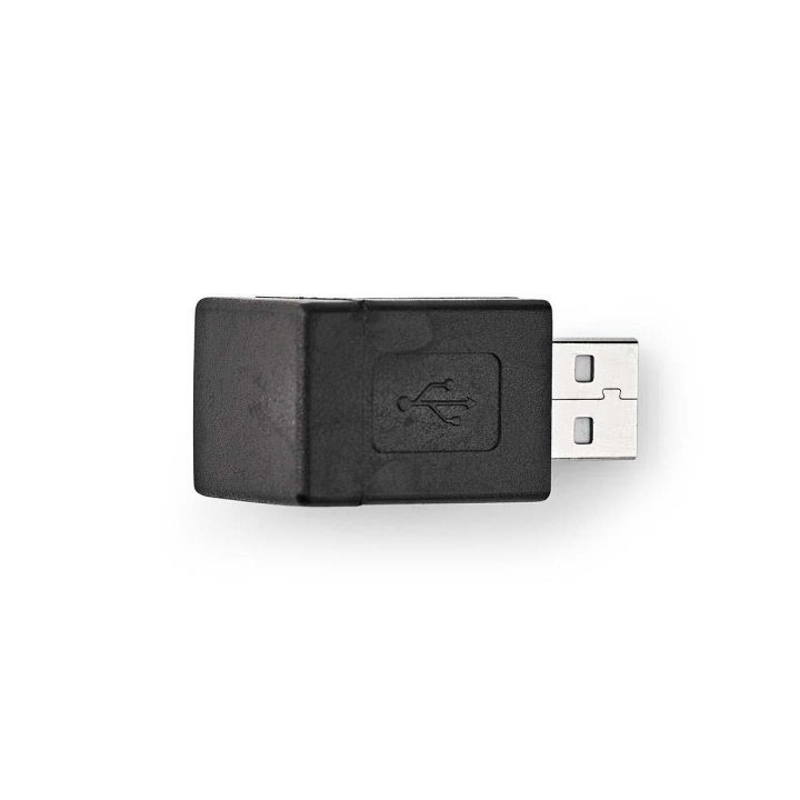 Nedis USB-A Adapter | USB 2.0 | USB-A Han | USB-A Hun | 480 Mbps | Rund | Nikkel belagt | PVC | Sort | Boks i gruppen Elektronikk / Lagringsmedia / Minnekort / Adaptere hos TP E-commerce Nordic AB (C66651)
