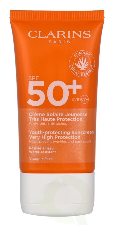 Clarins Ungdomsbeskyttende solkrem SPF50+ 50 ml i gruppen HELSE OG SKJØNNHET / Hudpleie / Soling / Solkrem hos TP E-commerce Nordic AB (C66849)