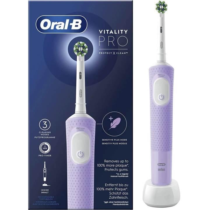 Oral B Vitality Pro Violet elektrisk tannbørste i gruppen HELSE OG SKJØNNHET / Munnpleie / Elektriske tannbørster hos TP E-commerce Nordic AB (C67005)