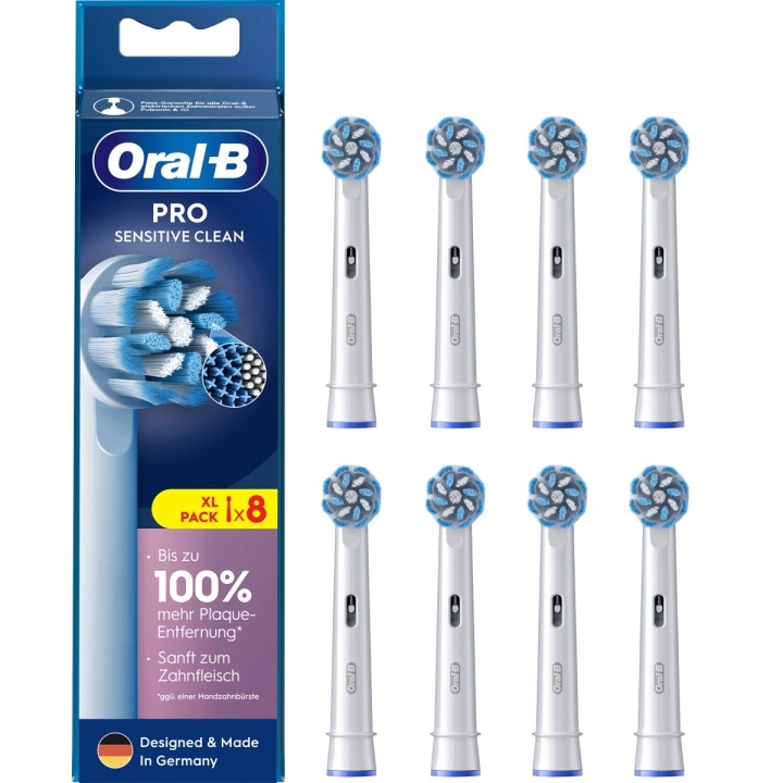 Oral B-erstatningsbørstehoder Pro Sensitive Clean 8-pakning i gruppen HELSE OG SKJØNNHET / Munnpleie / Elektriske tannbørster tilbehør hos TP E-commerce Nordic AB (C67048)