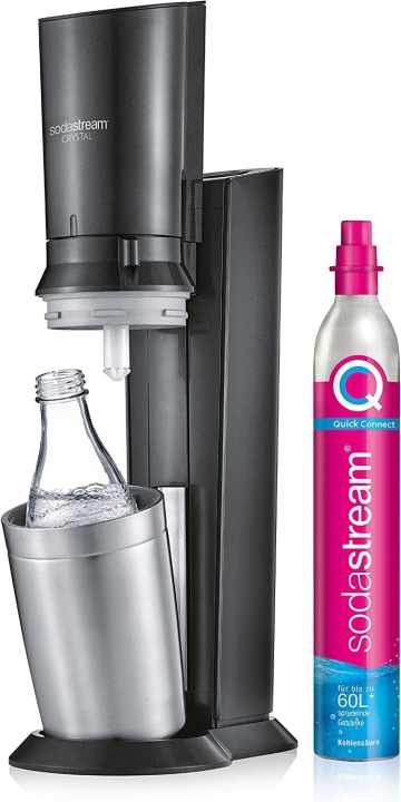 Sodastream Crystal 3.0 Brusmaskin Svart inkl. glassflaske i gruppen HJEM, HUS OG HAGE / Husholdningsapparater / Vann og juice / Kullsyremaskin / Maskiner hos TP E-commerce Nordic AB (C67160)