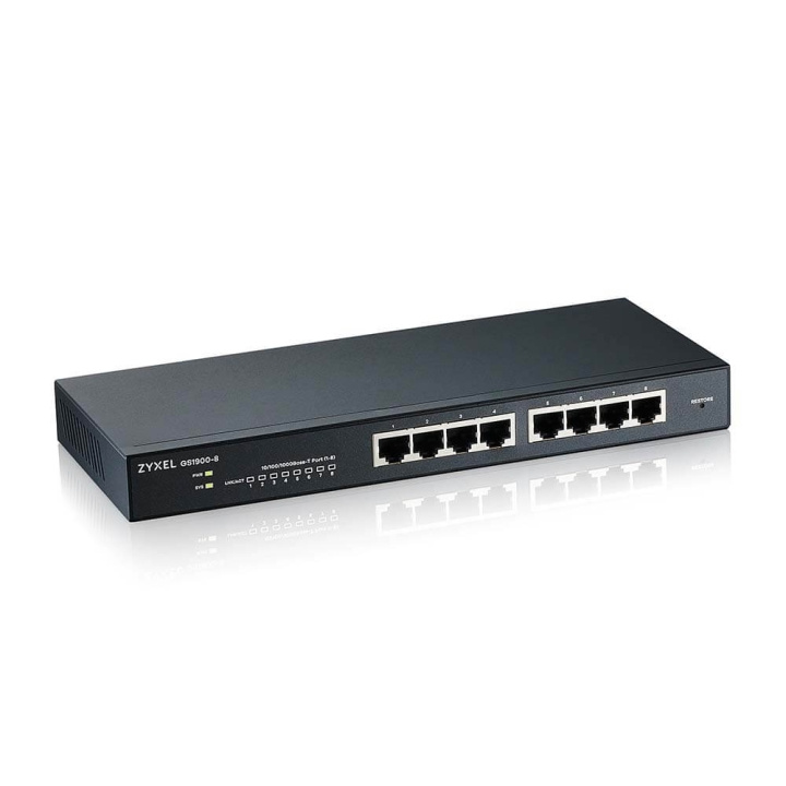 Zyxel GS1900-8, 8-port L2 Smart Switch i gruppen Datautstyr / Nettverk / Switcher hos TP E-commerce Nordic AB (C67347)