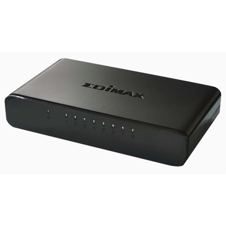 Edimax 8-porters 10/100 Mbit Fast Ethernet Desktop Switch i gruppen Datautstyr / Nettverk / Switcher hos TP E-commerce Nordic AB (C67580)