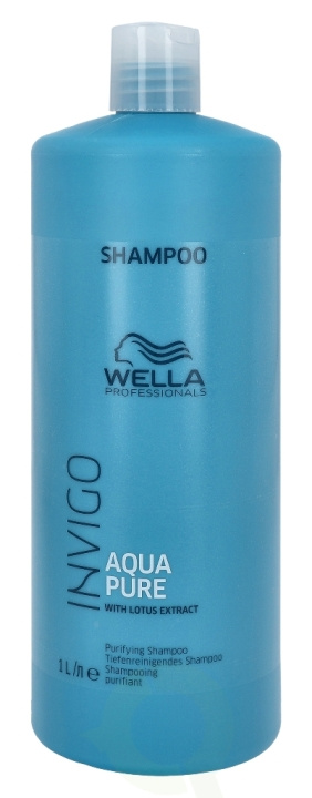 WELLA Invigo - Balance Aqua Pure Purifying Shampoo 1000 ml med lotusekstrakt i gruppen HELSE OG SKJØNNHET / Hår & styling / Hårpleie / Sjampo hos TP E-commerce Nordic AB (C67763)