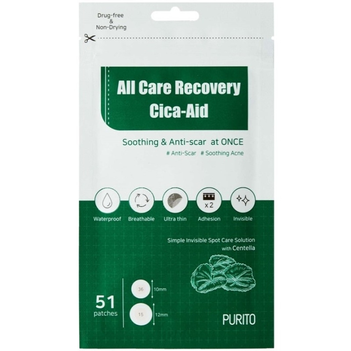 Purito All Care Recovery Cica-Aid 51 stk i gruppen HELSE OG SKJØNNHET / Hudpleie / Kroppspleie / Duftsåpe hos TP E-commerce Nordic AB (C67819)