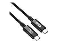 Club 3D USB4 Gen3x2 USB Type-C-kabel 1 m svart i gruppen Datautstyr / Kabler og adaptere / USB / USB-C hos TP E-commerce Nordic AB (C67840)