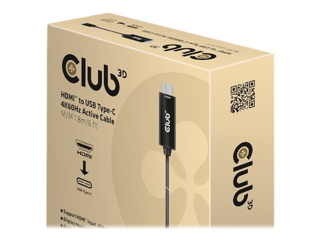 Club 3D Videoadapterkabel DisplayPort / HDMI 1,8 m svart i gruppen Elektronikk / Kabler og adaptere / HDMI / Adaptere hos TP E-commerce Nordic AB (C67922)