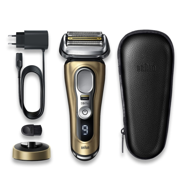 Braun Series 9 9419s Trimmer for våt- og tørrsaks, svart, gull i gruppen HELSE OG SKJØNNHET / Hår & styling / Barbering og trimming / Barbermaskiner hos TP E-commerce Nordic AB (C67951)
