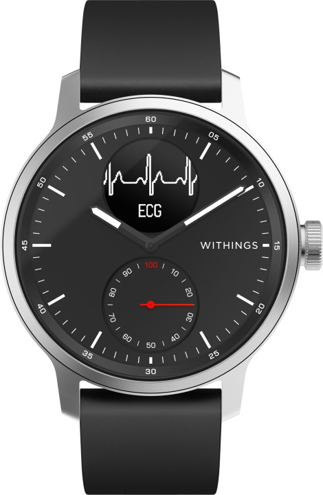 Withings Scanwatch EKG , aktivitetsklokke svart 42 mm i gruppen SPORT, FRITID & HOBBY / Smartwatch og Aktivitetsmålere / Smartwatches hos TP E-commerce Nordic AB (C67994)