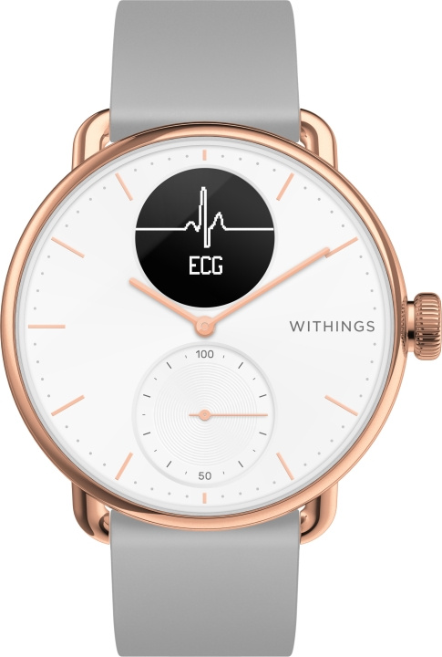 Withings Scanwatch EKG , aktivitetsklokke i rosa gull 38 mm i gruppen SPORT, FRITID & HOBBY / Smartwatch og Aktivitetsmålere / Smartwatches hos TP E-commerce Nordic AB (C68011)