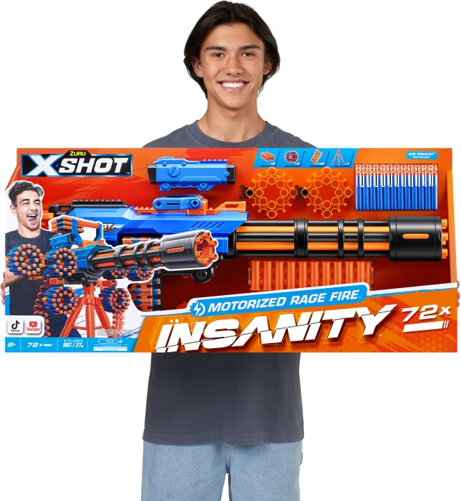 X-Shot Insanity-Motorisert Age Fire Gatlin-pistol med stativ - skumgummipistol i gruppen LEKER, BARN OG BABY / Leker / Leksaker hos TP E-commerce Nordic AB (C68047)