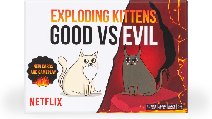 Exploding Kittens Good vs Evil Nordic - kortspill i gruppen LEKER, BARN OG BABY / Spill / Brettspill hos TP E-commerce Nordic AB (C69119)
