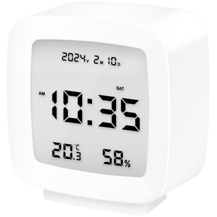 LogiLink Digital vekkerklokke med dato, temperatur og luftfuktighet i gruppen HJEM, HUS OG HAGE / Klokker & Teller / Vekkerklokker hos TP E-commerce Nordic AB (C69565)