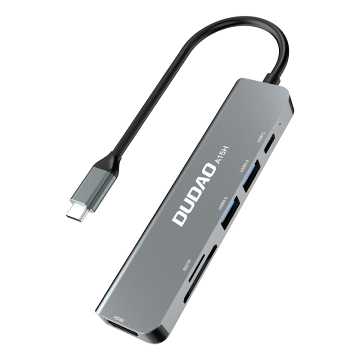 Dudao A15H 6-i-1 Type-C-adapter dokkingstasjon i gruppen Datautstyr / Bærbare datamaskiner og tilbehør / Dokkingstasjoner hos TP E-commerce Nordic AB (C70280)