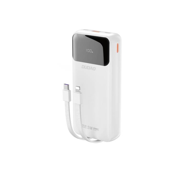 Dudao K15PRO powerbank 20000mAh 22,5W hvit i gruppen SMARTTELEFON & NETTBRETT / Ladere og Kabler / Powerbanks hos TP E-commerce Nordic AB (C70309)