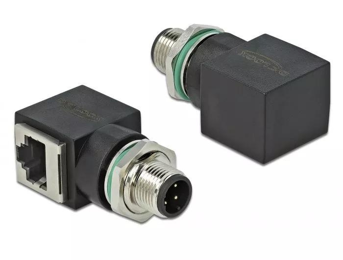 DeLOCK Nettverksadapter M12 4-pinners D-kodet hann til RJ45-kontakt i gruppen Datautstyr / Kabler og adaptere / Nettverk / Adaptere og koblinger hos TP E-commerce Nordic AB (C70508)