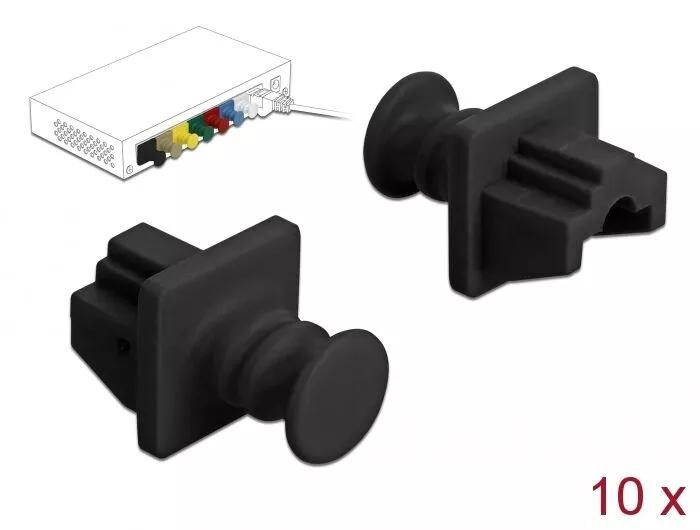 DeLOCK Støvdeksel for RJ45-kontakt 10 stk svart i gruppen Datautstyr / Kabler og adaptere / Nettverk / Adaptere og koblinger hos TP E-commerce Nordic AB (C70528)