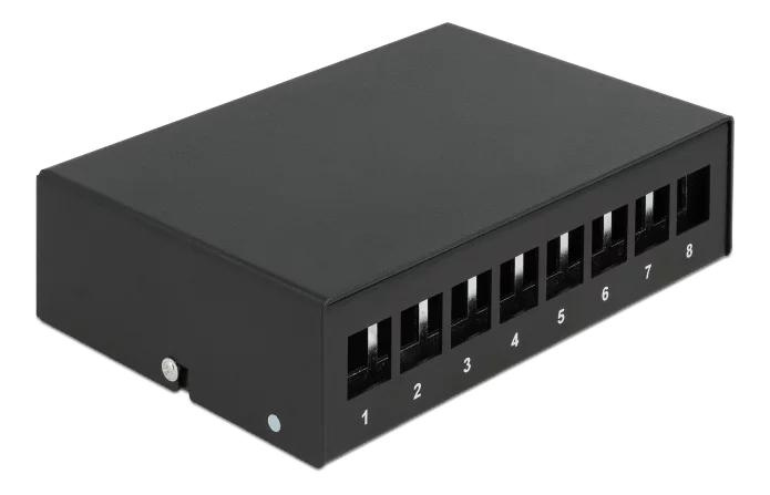 DeLOCK Keystone Patch Panel 8 Port svart i gruppen Datautstyr / Kabler og adaptere / Nettverk / Adaptere og koblinger hos TP E-commerce Nordic AB (C70583)