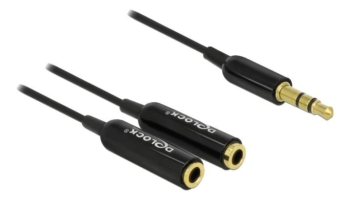 DeLOCK Kabel audio splitter stereo jack hann 3,5 mm 3 pin>2xstereo i gruppen Elektronikk / Kabler og adaptere / Lyd analog / Adaptere hos TP E-commerce Nordic AB (C70624)