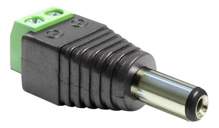 DeLOCK Adapter DC 5,5 x 2,5 mm hann > Terminalblokk 2-pinners i gruppen HJEM, HUS OG HAGE / El og belysning / Elinstallasjon / Tilbehør hos TP E-commerce Nordic AB (C70630)