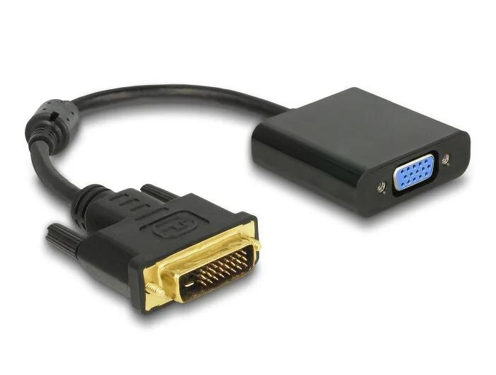 DeLOCK Adapter DVI-D 24+1 hann > VGA hunn svart i gruppen Datautstyr / Kabler og adaptere / DVI / Adaptere hos TP E-commerce Nordic AB (C70633)