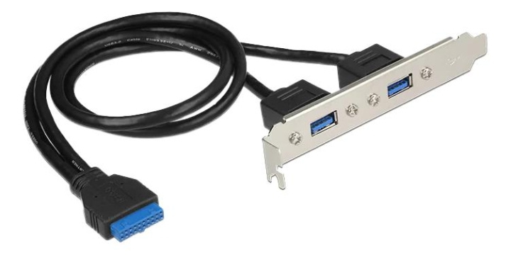 DeLOCK Slot bracket 1x19pin USB 3.0 pin header fe internal>2 i gruppen Datautstyr / PC-Komponenter / USB-kort hos TP E-commerce Nordic AB (C70695)