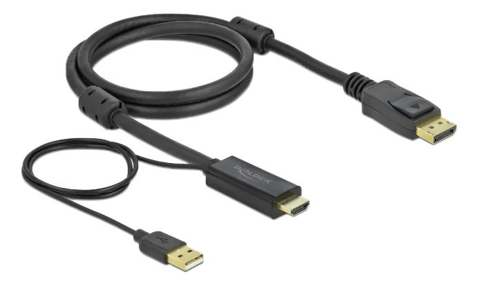 DeLOCK HDMI til DisplayPort-kabel 4K 30 Hz 1 m i gruppen Elektronikk / Kabler og adaptere / HDMI / Kabler hos TP E-commerce Nordic AB (C70730)