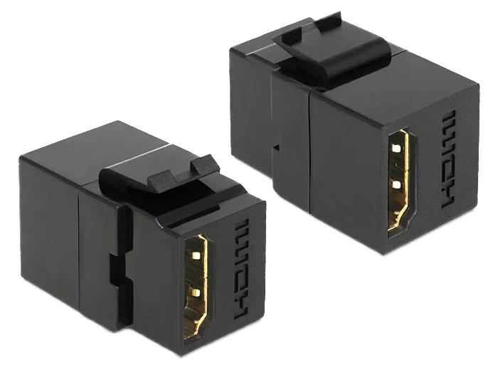 DeLOCK Keystone-modul HDMI hunn > HDMI hunn svart i gruppen Datautstyr / Kabler og adaptere / Nettverk / Adaptere og koblinger hos TP E-commerce Nordic AB (C70753)